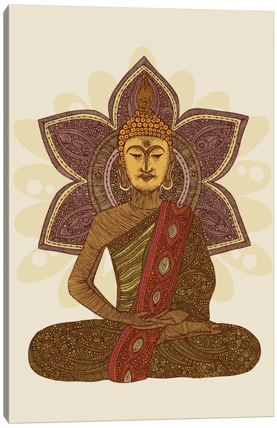 Sitting Buddha Canvas Art Print - Valentina Harper