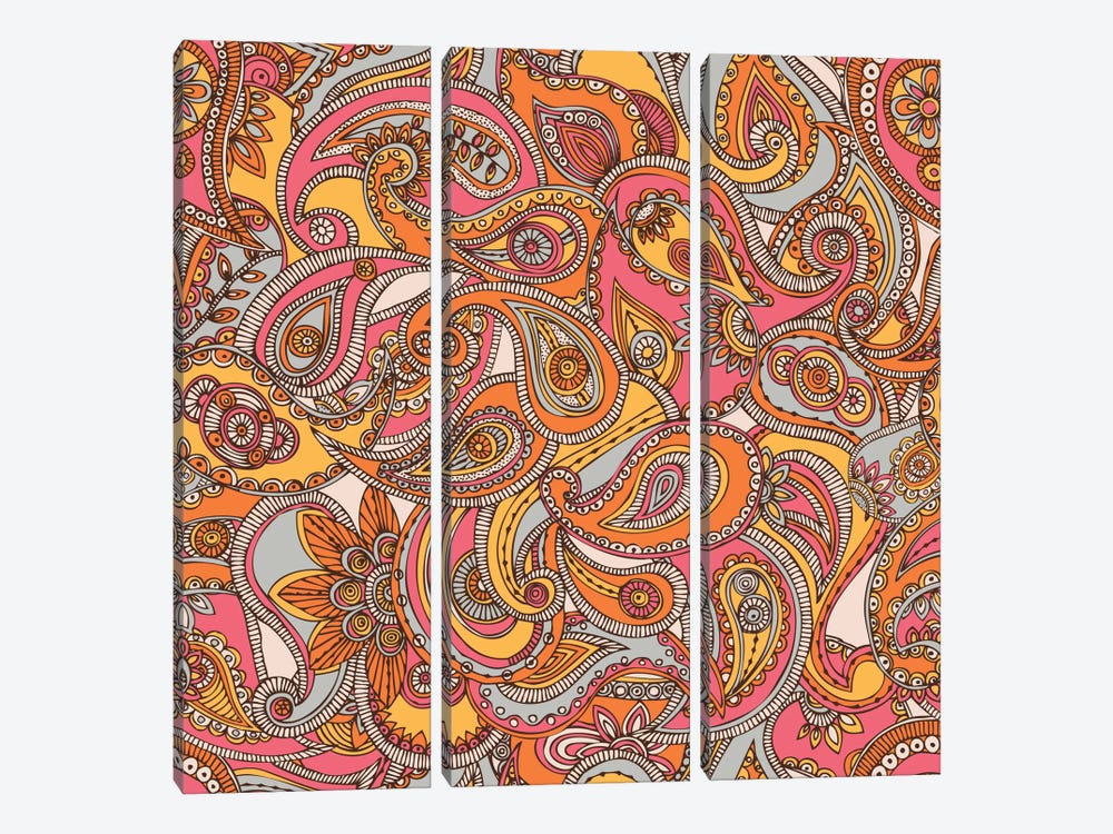 Spring Paisley by Valentina Harper 3-piece Canvas Wall Art