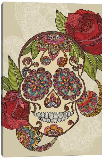 Sugar Skull Canvas Art Print - Day of the Dead