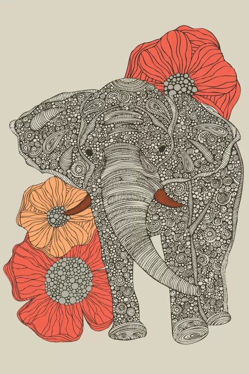 The Elephant With Flowers I