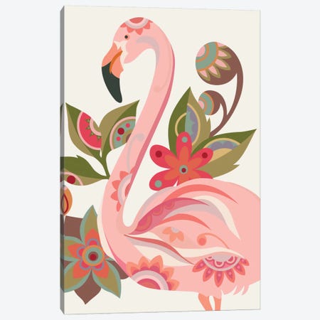 The Flamingo Canvas Print #VAL382} by Valentina Harper Canvas Wall Art