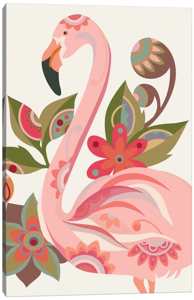 The Flamingo Canvas Art Print - Flamingo Art