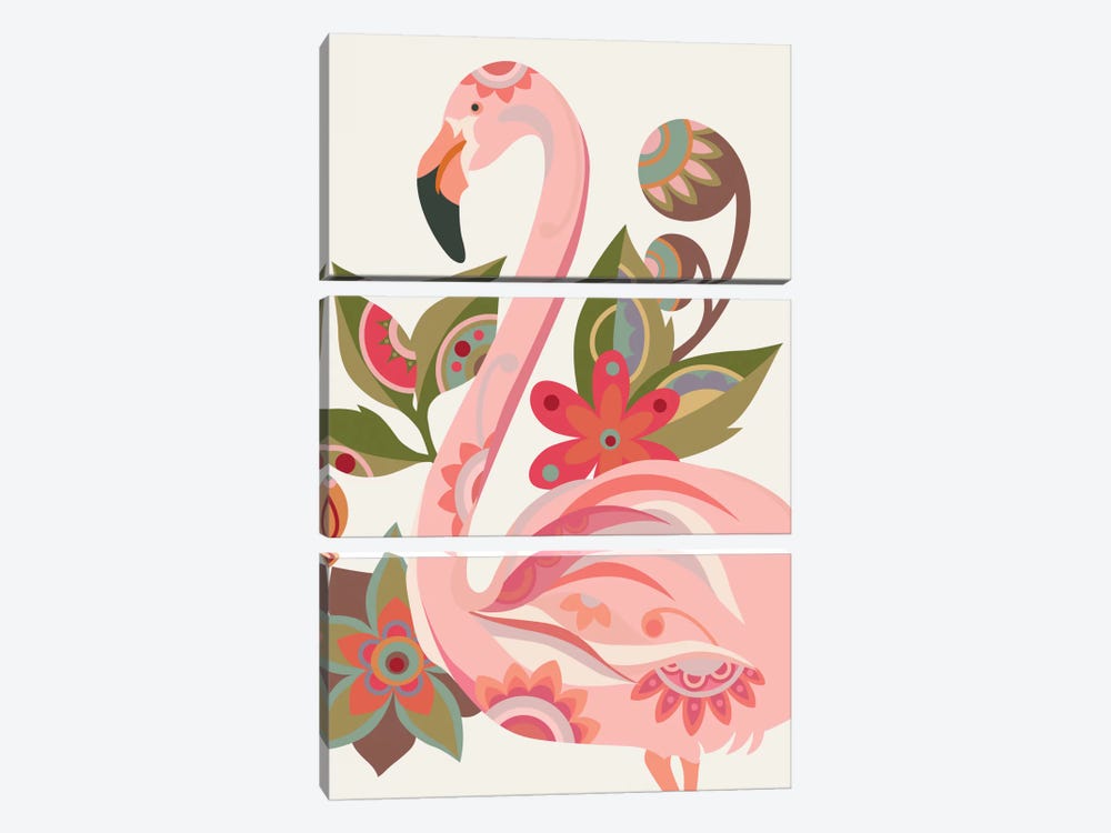 The Flamingo by Valentina Harper 3-piece Canvas Print