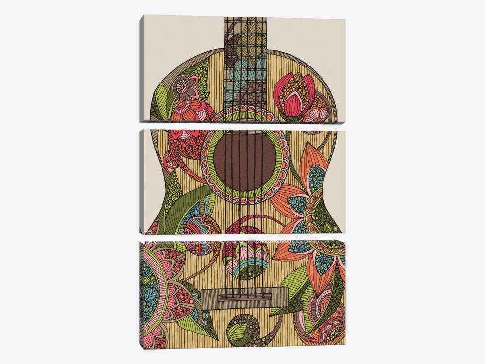 The Guitar by Valentina Harper 3-piece Canvas Print