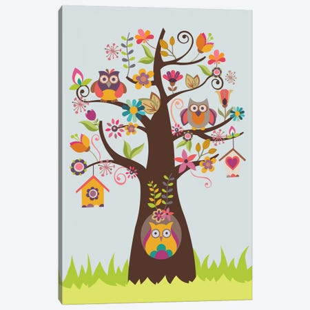 The Happy Happy Tree Canvas Print #VAL387} by Valentina Harper Canvas Print