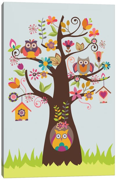 The Happy Happy Tree Canvas Art Print - Valentina Harper