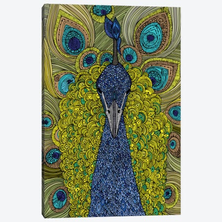 The Peacock Canvas Print #VAL389} by Valentina Harper Canvas Art