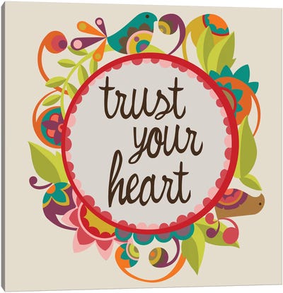 Trust Your Heart Canvas Art Print - Romantic Bedroom Art