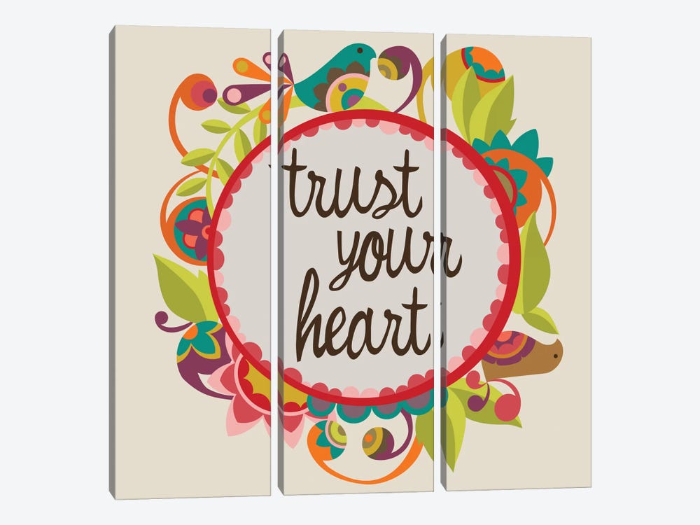 Trust Your Heart by Valentina Harper 3-piece Canvas Artwork