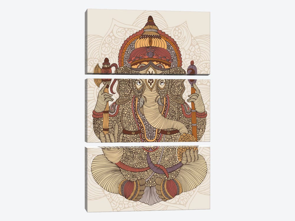 Ganesha by Valentina Harper 3-piece Canvas Artwork