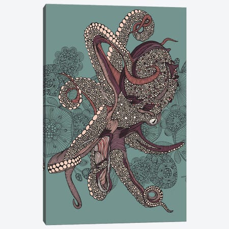 Octopus Canvas Print #VAL446} by Valentina Harper Canvas Wall Art