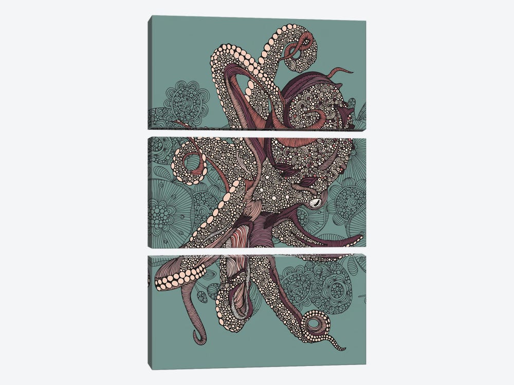 Octopus by Valentina Harper 3-piece Canvas Wall Art