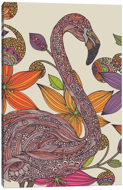 The Flamingo II Canvas Art Print - Flamingo Art