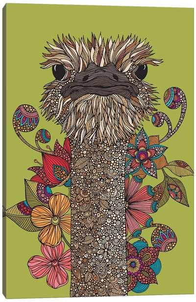 The Ostrich Canvas Art Print - Ostrich Art
