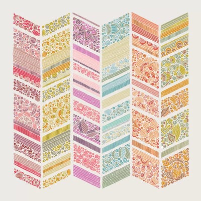 Zig Zag Summer by Valentina Harper metal wall art