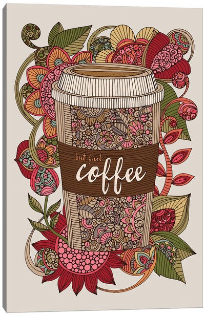 But First Coffee Canvas Art Print - Valentina Harper