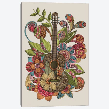 Ever Guitar Canvas Print #VAL465} by Valentina Harper Canvas Artwork