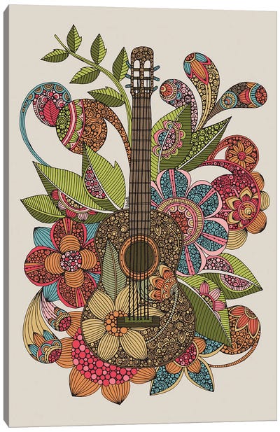 Ever Guitar Canvas Art Print - Valentina Harper