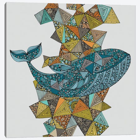 Blue Whale Canvas Print #VAL479} by Valentina Harper Canvas Art