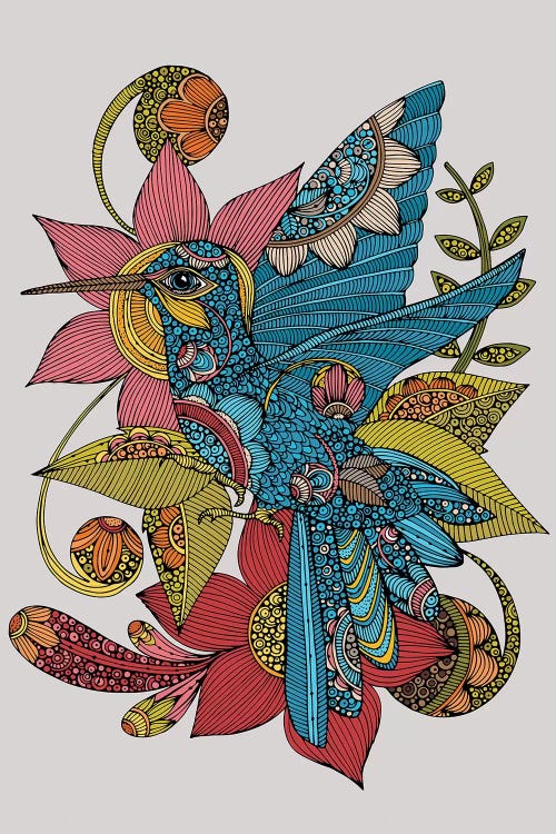 Hummingbird Flowers by Valentina Harper wall art
