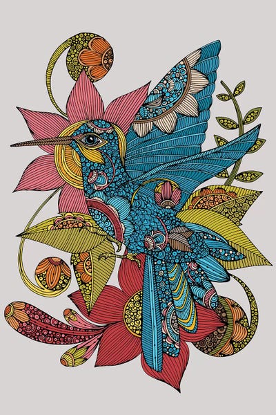 Valentina Harper: Hummingbird Flowers by Valentina Harper