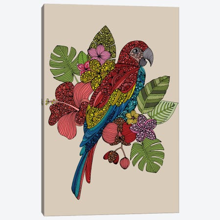 Parrot Canvas Print #VAL491} by Valentina Harper Canvas Wall Art
