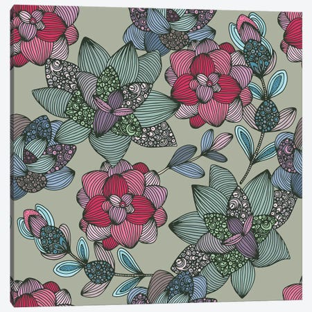 Suculents Flowers Pattern Canvas Print #VAL494} by Valentina Harper Art Print