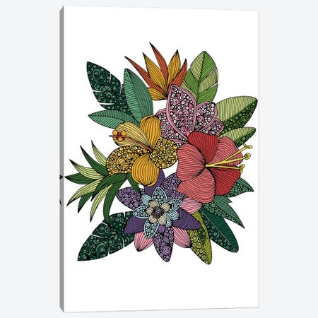 Tropical Flowers Canvas Print #VAL495} by Valentina Harper Canvas Print