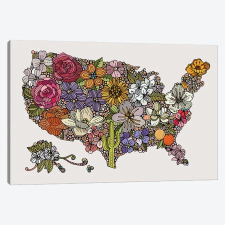 Land Of The Free - Flowers Canvas Print #VAL526} by Valentina Harper Art Print