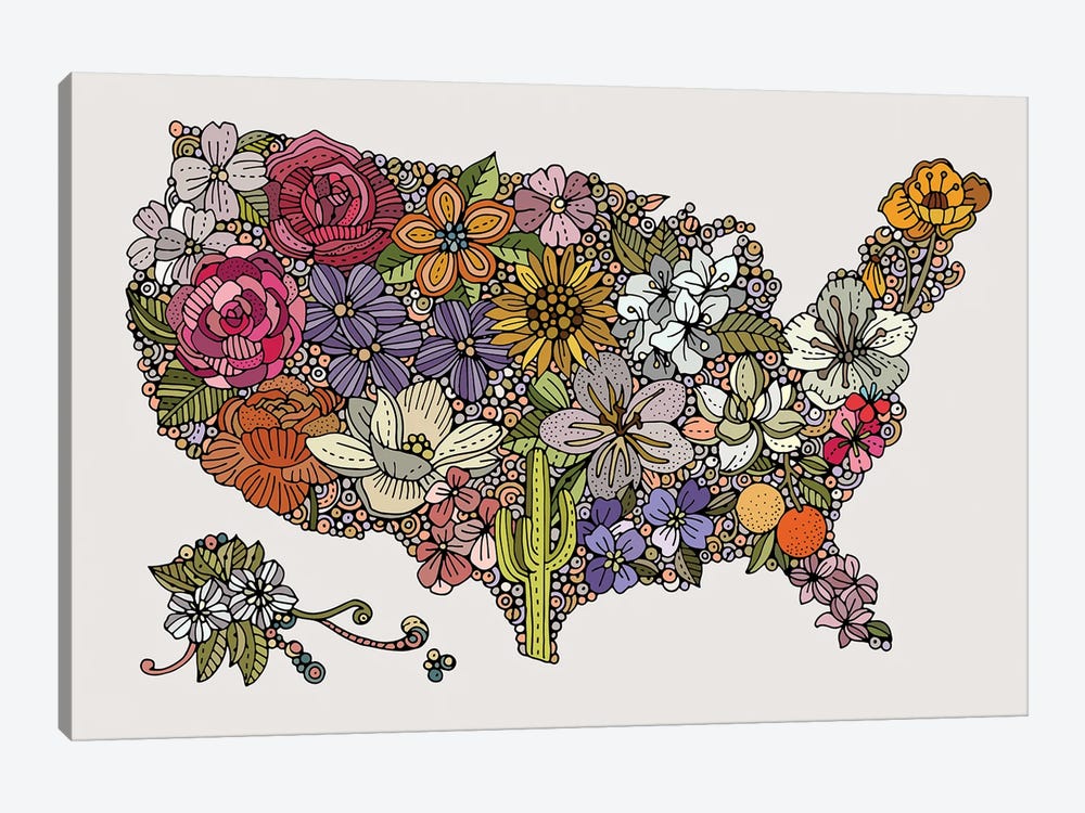 Land Of The Free - Flowers by Valentina Harper 1-piece Art Print