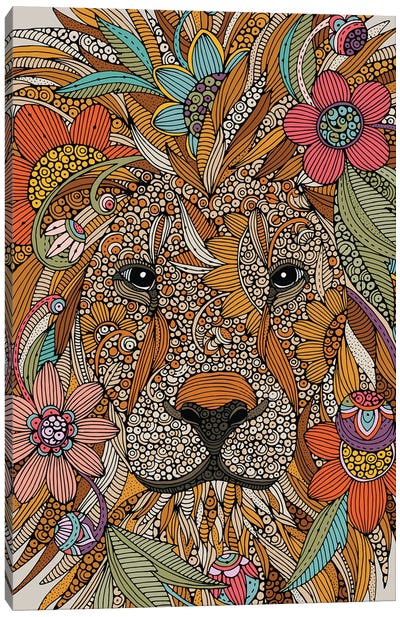 The Boho Lion Canvas Art Print - Valentina Harper