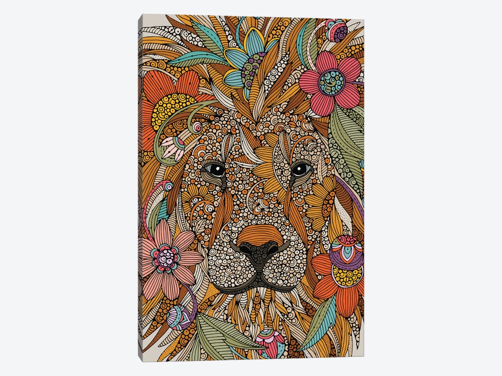 The Boho Lion by Valentina Harper 1-piece Canvas Wall Art