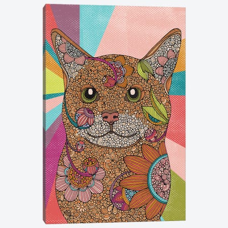 Little Cat - Colors Background Canvas Print #VAL531} by Valentina Harper Canvas Art Print
