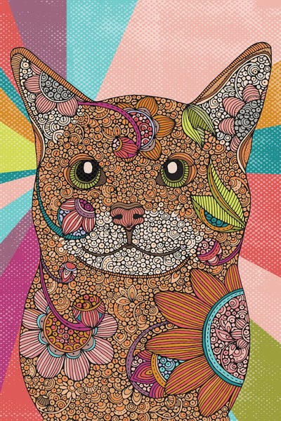 Valentina Harper: Little Cat - Colors Background by Valentina Harper