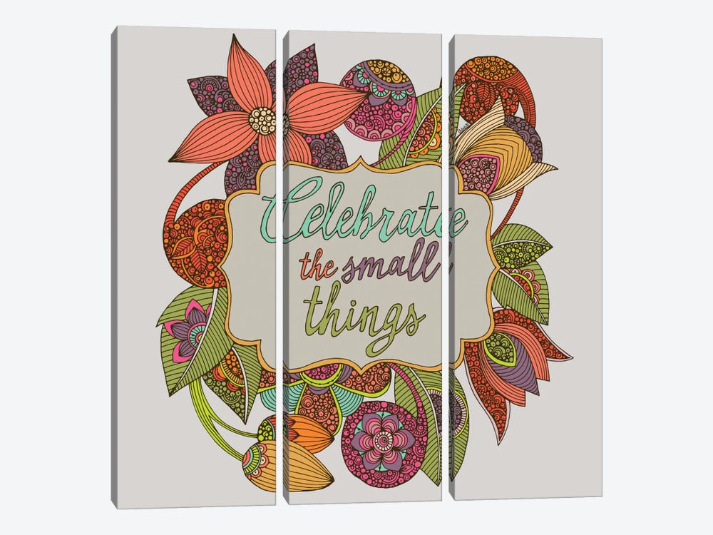 Celebrate The Small Things by Valentina Harper 3-piece Art Print