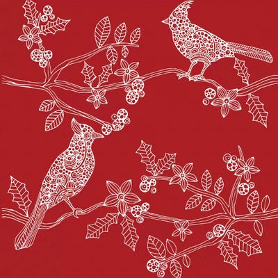 Christmas Birds by Valentina Harper art print