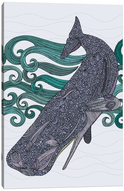 Deep Violet Canvas Art Print - Whale Art