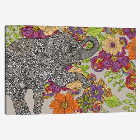 Elephant Puzzle Canvas Print #VAL89} by Valentina Harper Canvas Art