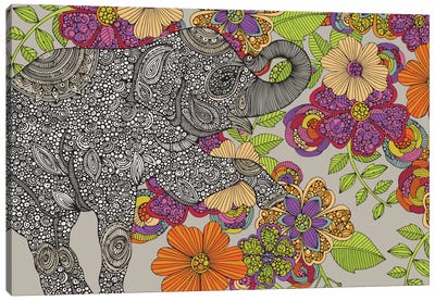 Elephant Puzzle Canvas Art Print - Valentina Harper