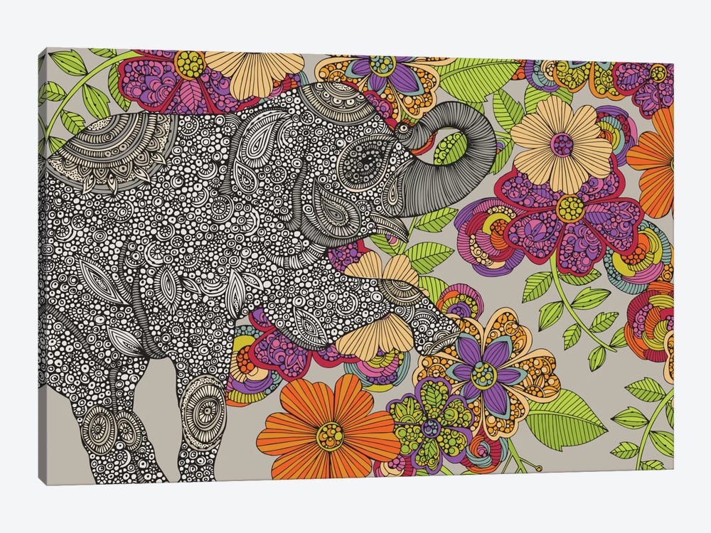 Elephant Puzzle by Valentina Harper 1-piece Canvas Artwork