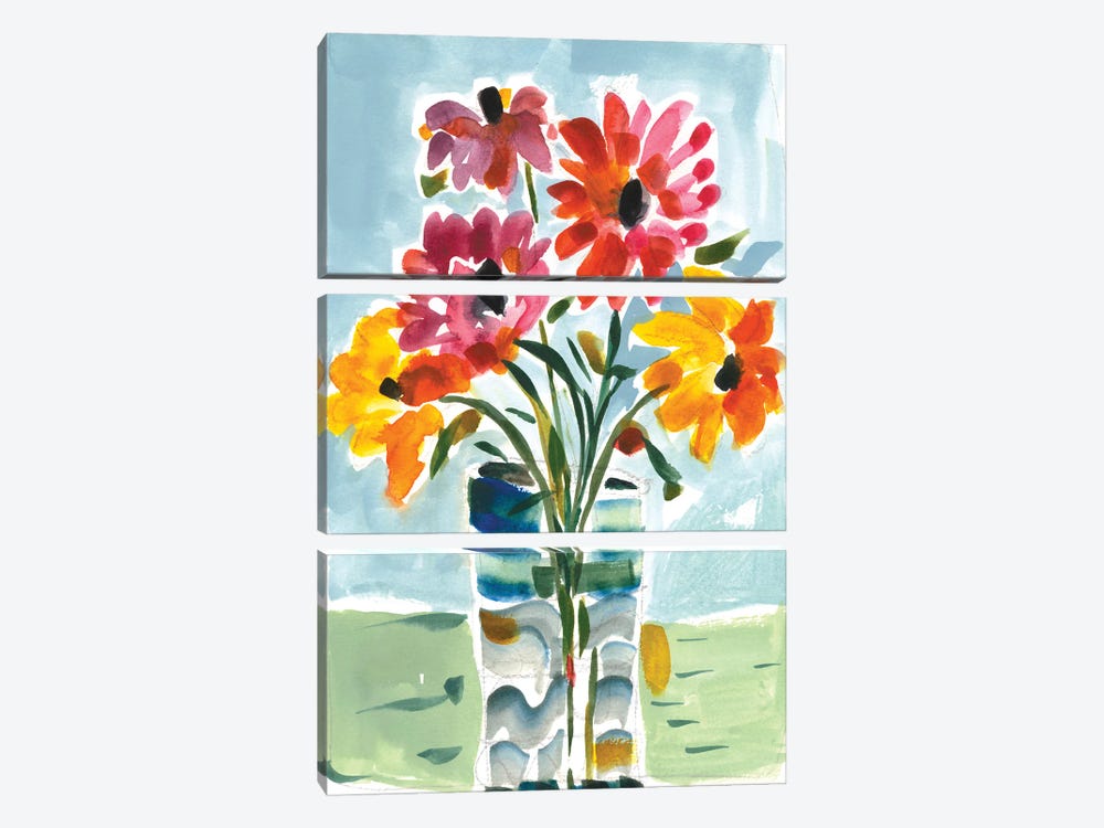 A Floral Gift by Vas Athas 3-piece Canvas Artwork