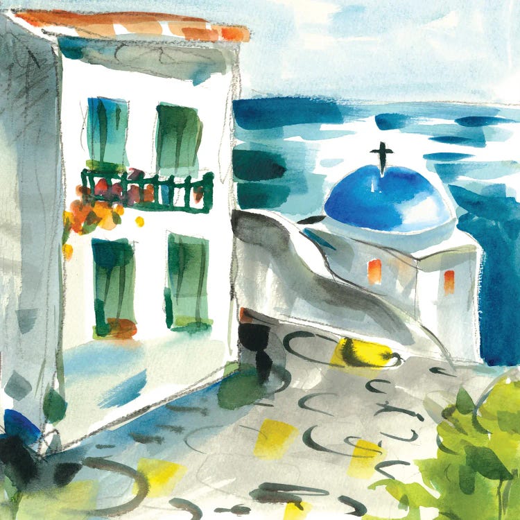 Greece Pathway by Vas Athas wall art