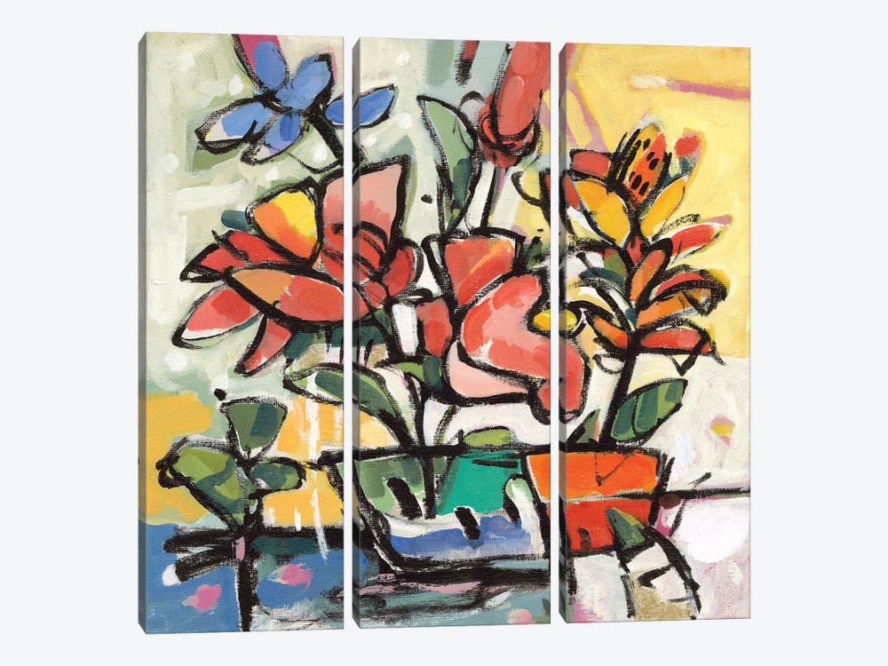 Southern Florals II by Vas Athas 3-piece Canvas Print