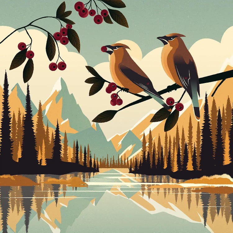 Cedar Waxwings Of The Rockies by Sterre Verbokkem wall art