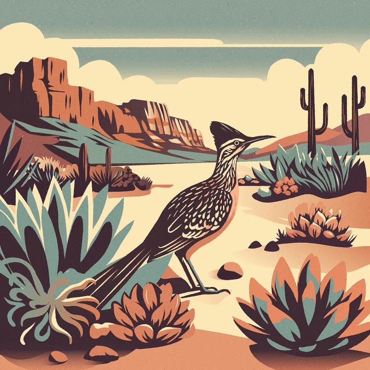 Roadrunner Of The Southwest by Sterre Verbokkem wall art