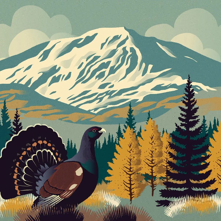 Highlands With Capercaillie by Sterre Verbokkem wall art