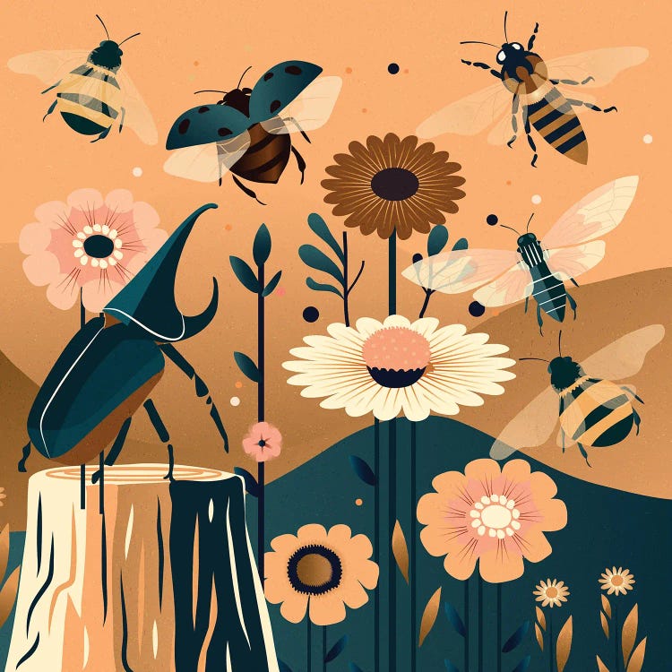 Pollinator's Paradise by Sterre Verbokkem wall art