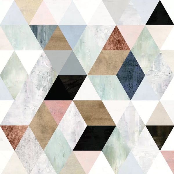 Art Deco: Watercolor Mosaic I by Victoria Borges