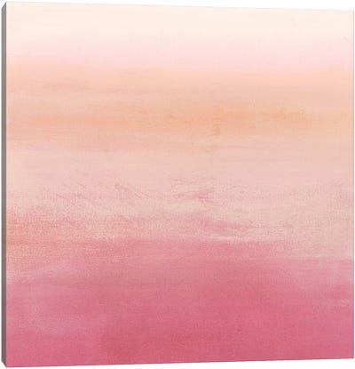 Apricot Ombre I Canvas Art Print - Pink Art