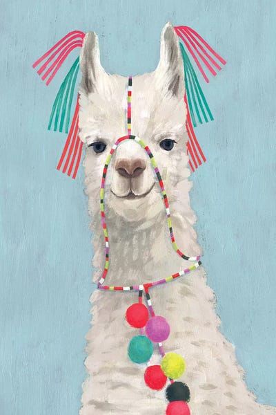 Latin Décor: Adorned Llama II by Victoria Borges
